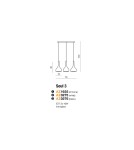 Lampy wiszące potrójne - Azzardo SOUL 3 WHITE 3xE27 Wisząca Biały AZ0275 - product 3