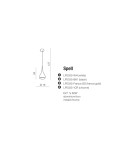 Lampy wiszące pojedyncze - Azzardo SPELL CHROM 1xE27 Wisząca Chrom AZ0285 - produkt 3