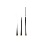 Lampy wiszące potrójne - Azzardo STYLO 3 BLACK 3xG9 Wisząca Czarny AZ0118 - product 1