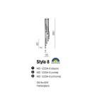 Lampy wiszące - Azzardo STYLO 8 BLACK 8xG9 Wisząca Czarny AZ0161 - product 2