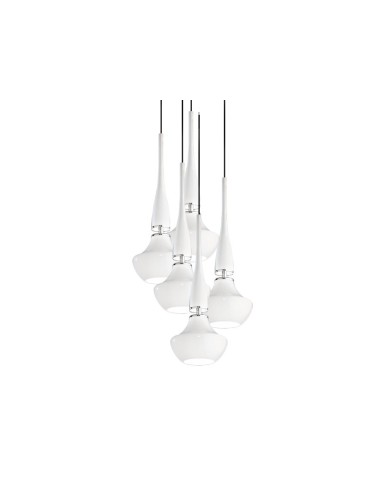 Azzardo TASOS 5 WHITE 5xE14 Wisząca Biały AZ0261