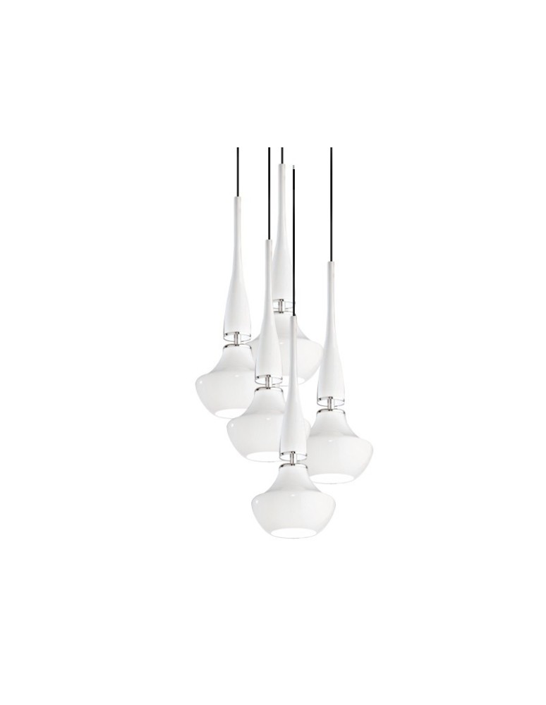 Lampy wiszące - Azzardo TASOS 5 WHITE 5xE14 Wisząca Biały AZ0261 - produkt kolory-swiatla.pl 1