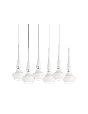Azzardo TASOS 6 WHITE 6xE14 Wisząca Biały AZ1883