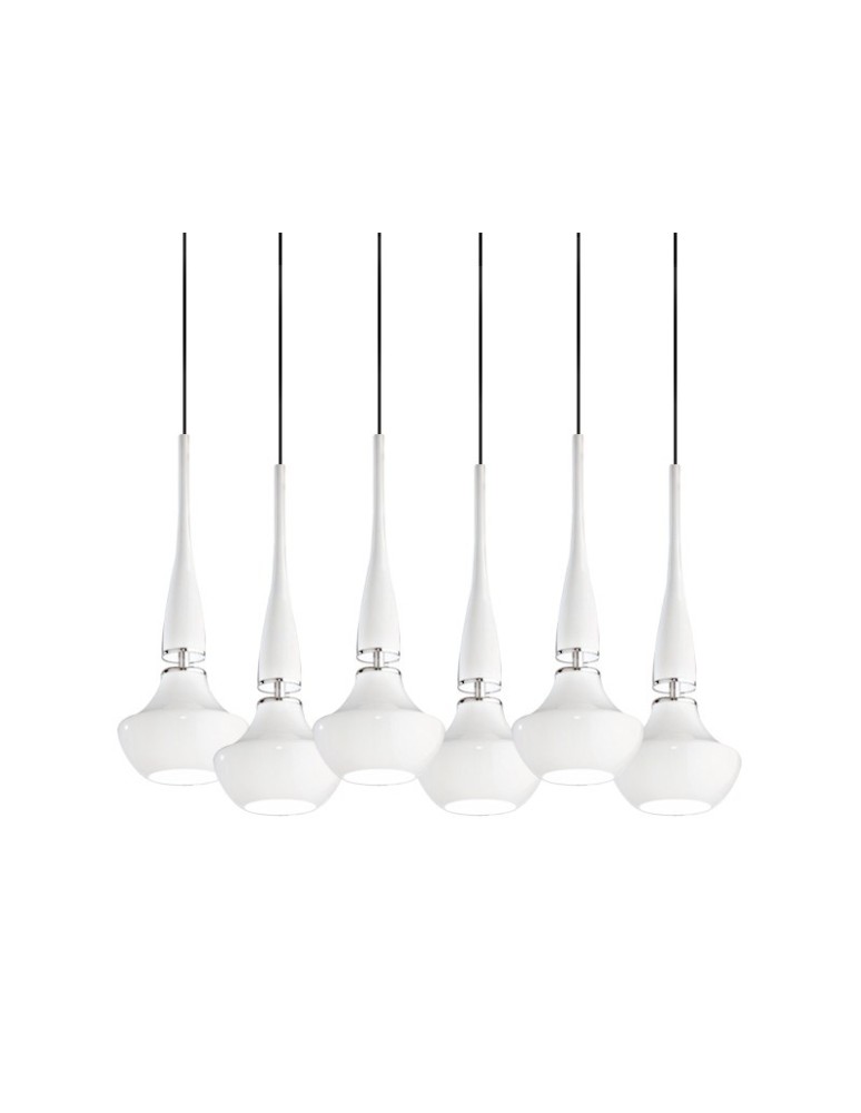 Lampy wiszące - Azzardo TASOS 6 WHITE 6xE14 Wisząca Biały AZ1883 - produkt kolory-swiatla.pl 1