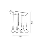 Lampy wiszące - Azzardo TASOS 6 WHITE 6xE14 Wisząca Biały AZ1883 - product 2