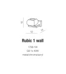 Kinkiety - Azzardo RUBIC 1 WALL 1xG9 Ścienna Przeźroczysty/Chrom AZ0488 - product 2