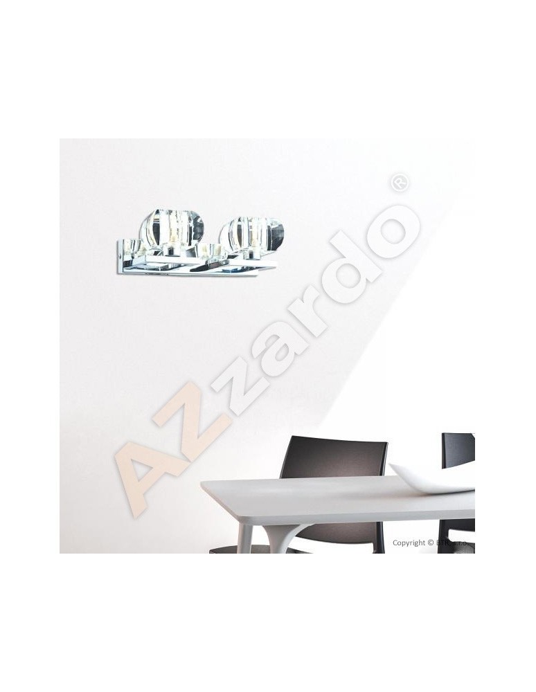 Kinkiety - Azzardo RUBIC 2 WALL 2xG9 Ścienna Przeźroczysty/Chrom AZ0491 - product kolory-swiatla.pl 3