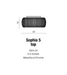 Lampy sufitowe z kryształami - Azzardo SOPHIA 5 TOP 5xE14 Sufitowa Przeźroczysty/Kryształ AZ0521 - product 2