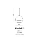Lampy wiszące - Azzardo SILVER BALL 25 1xE27 Wisząca Chrom AZ0733 - product 2