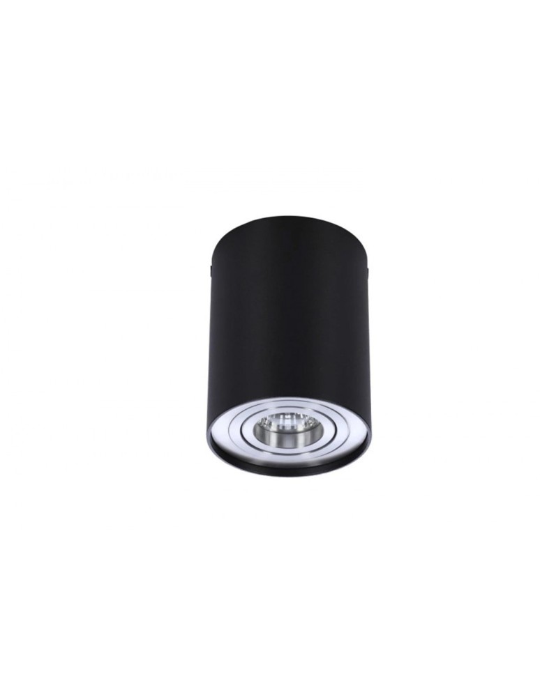 Oprawy sufitowe na wymienne źródło światła - Azzardo BROSS 1 BLACK/ALUMINIUM 1xGU10 Natynkowa Czarny/Aluminium AZ0779 - produkt kolory-swiatla.pl 1