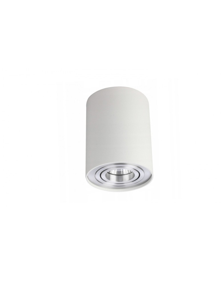 Oprawy sufitowe na wymienne źródło światła - Azzardo BROSS 1 WHITE/ALUMINIUM 1xGU10 Natynkowa Biały/Aluminium AZ0781 - produkt kolory-swiatla.pl 1