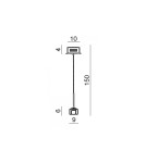 Lampy wiszące - Azzardo BOX 1 1xG4 Wisząca Przeźroczysty AZ0036 - produkt 2