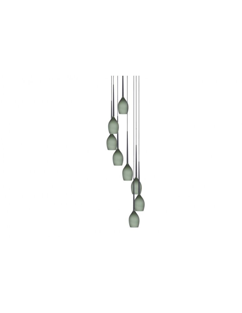 Lampy wiszące - Azzardo IZZA 8 OLIVE 8xE14 Wisząca Oliwkowy AZ1230 - produkt kolory-swiatla.pl 2