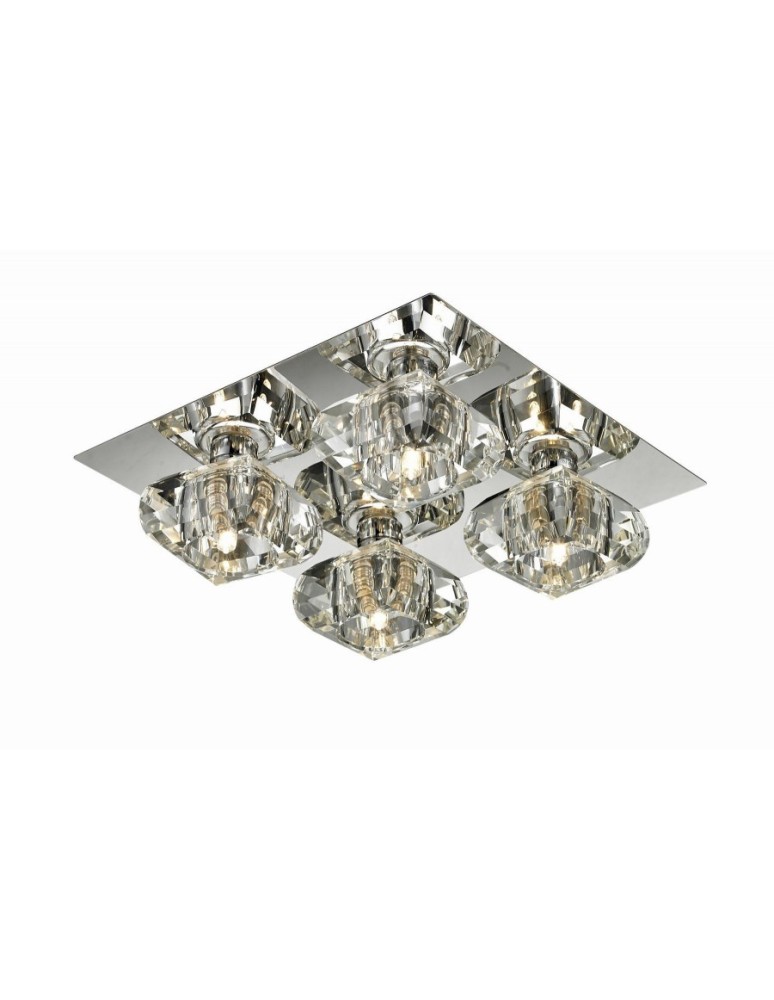Lampy sufitowe - Azzardo RUBIC 4 TOP 4xG9 Sufitowa Przeźroczysty/Chrom AZ0492 - produkt kolory-swiatla.pl 1