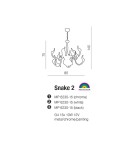 Żyrandole nowoczesne - Azzardo SNAKE 2 BLACK 15xG4 Wisząca Czarny AZ1048 - product 2