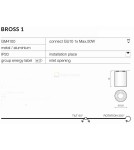 Oprawy sufitowe na wymienne źródło światła - Azzardo BROSS 1 WHITE/BLACK 1xGU10 Natynkowa Biały/Czarny AZ1436 - product 3