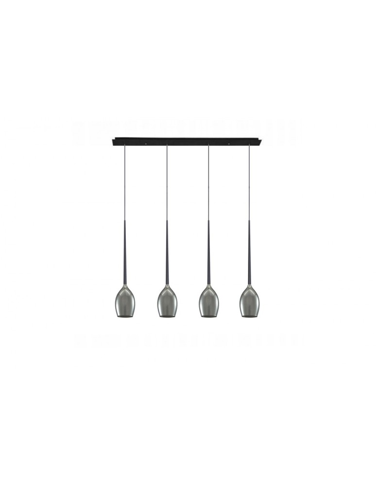 Lampy wiszące - Azzardo IZZA 4 SMOKY 4xE14 Wisząca Dymiony AZ2938 - produkt kolory-swiatla.pl 1