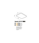 Plafony z pilotem - Azzardo QUADRO 50 LED CCT SILVER 1xLED Sufitowa Srebrny AZ2758 - product 2