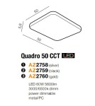 Plafony z pilotem - Azzardo QUADRO 50 LED CCT GOLD 1xLED Sufitowa Złoty AZ2760 - product 2