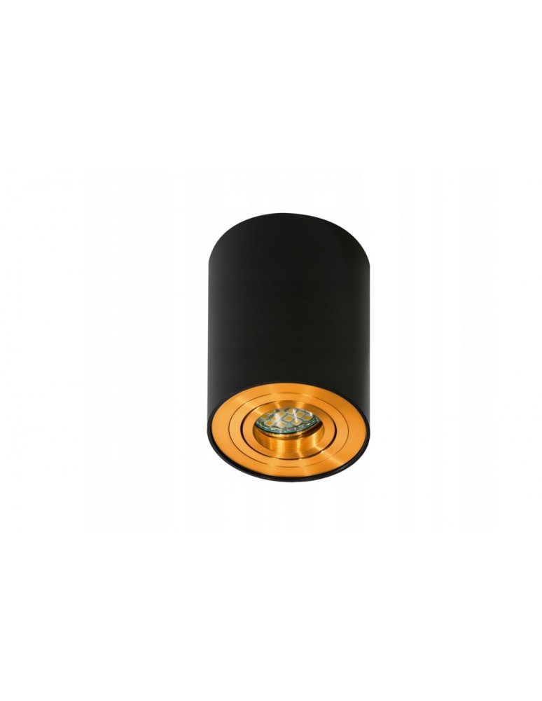 Oprawy sufitowe na wymienne źródło światła - Azzardo BROSS 1 BLACK/GOLD 1xGU10 Natynkowa Czarny/Złoty AZ2955 - produkt kolory-swiatla.pl 1