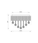 Lampy sufitowe z kryształami - Zuma Line Lampa Sufitowa srebrny CAPRI CEILING 19027-M - product 2
