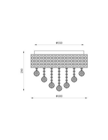 Zuma Line Lampa Sufitowa srebrny CAPRI CEILING 19027-M - produkt 2