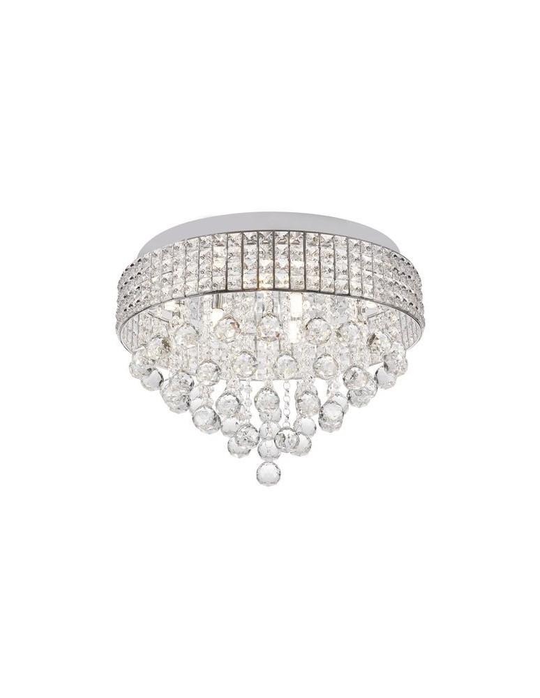 Lampy sufitowe z kryształami - Zuma Line Lampa Sufitowa srebrny CAPRI CEILING 19027-M - produkt kolory-swiatla.pl 1