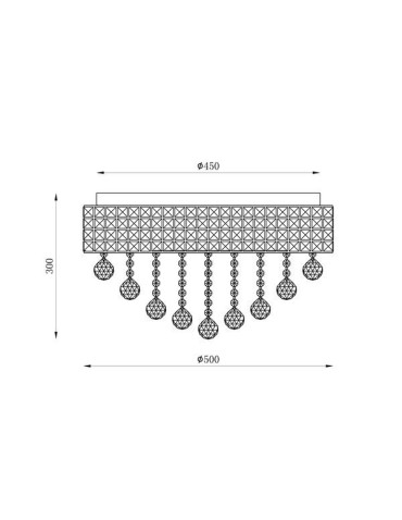 Zuma Line Lampa Sufitowa srebrny CAPRI CEILING 19027-L - produkt 2