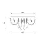 Lampy sufitowe z kryształami - Zuma Line Lampa Sufitowa srebrny SENSI CEILING 19157M - product 2