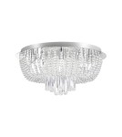Lampy sufitowe z kryształami - Zuma Line Lampa Sufitowa srebrny SENSI CEILING 19157M - product 1