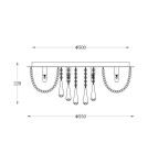 Lampy sufitowe z kryształami - Zuma Line Lampa sufitrowa srebrna SENSI CEILING 19157L - product 2