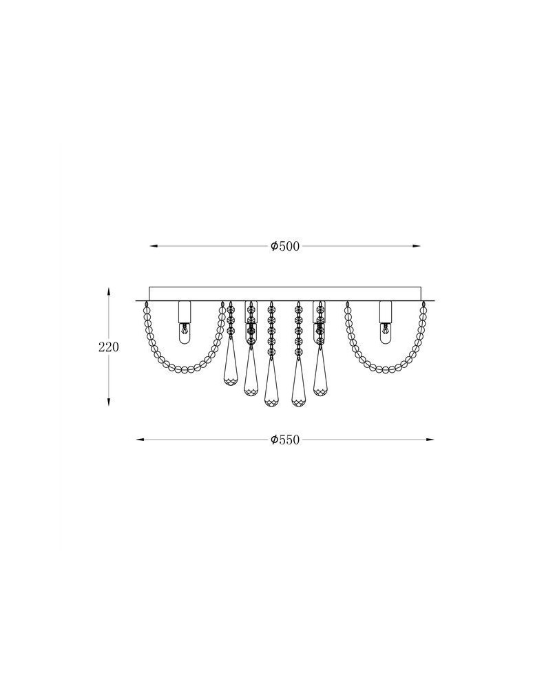 Lampy sufitowe z kryształami - Zuma Line Lampa sufitrowa srebrna SENSI CEILING 19157L - product kolory-swiatla.pl 2