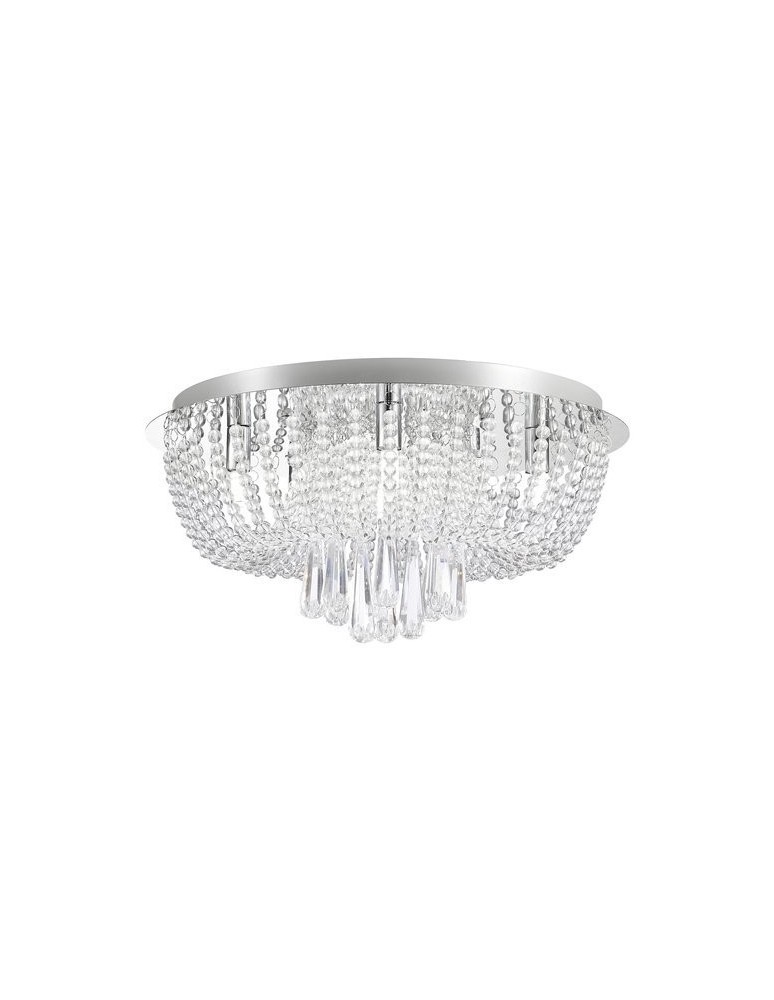 Lampy sufitowe z kryształami - Zuma Line Lampa sufitrowa srebrna SENSI CEILING 19157L - produkt kolory-swiatla.pl 1