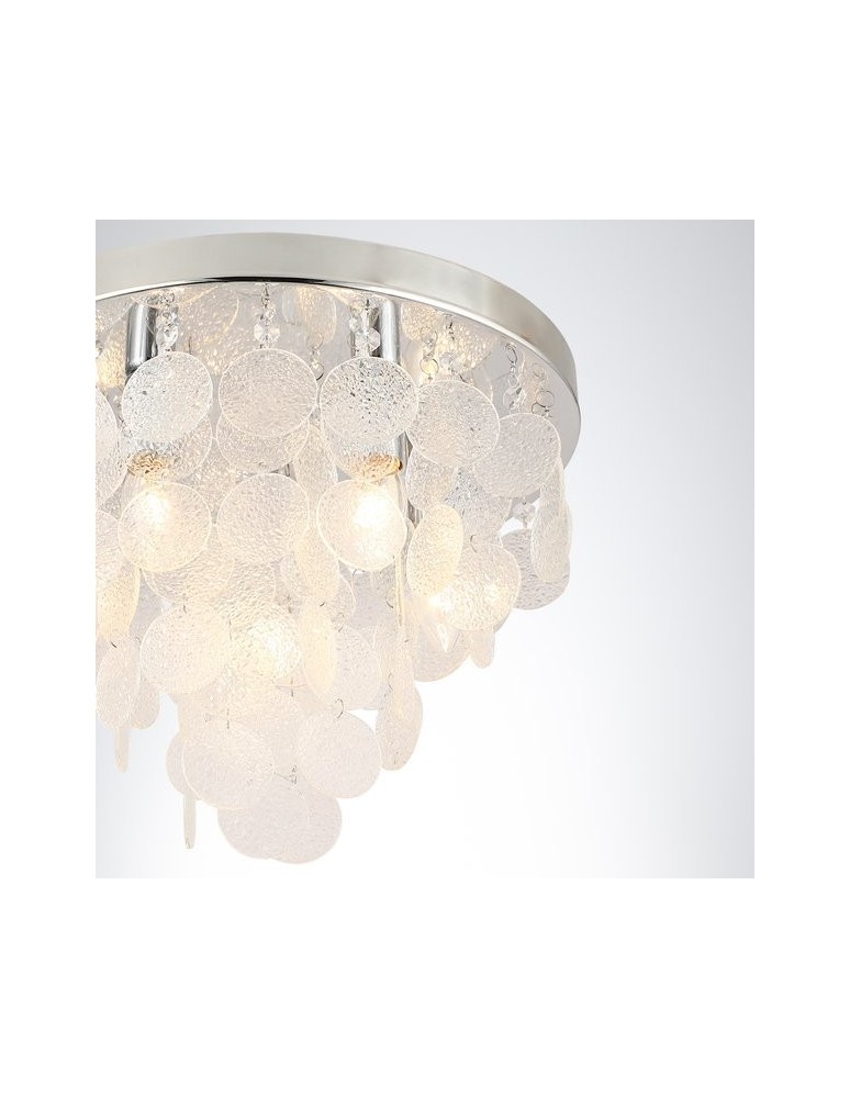 Lampy sufitowe z kryształami - Zuma Line Lampa Sufitowa srebrny PARDO CEILING 18365L - product kolory-swiatla.pl 3