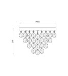 Lampy sufitowe z kryształami - Zuma Line Lampa Sufitowa srebrny PARDO CEILING 18365L - product 2