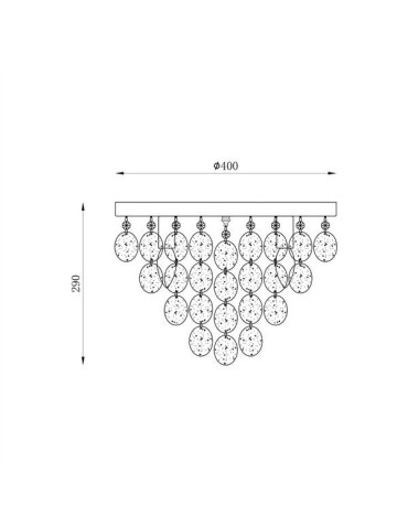 Zuma Line Lampa Sufitowa srebrny PARDO CEILING 18365L - produkt 2