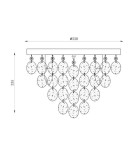 Lampy sufitowe z kryształami - Zuma Line Lampa Sufitowa srebrny PARDO CEILING 18366 - product 2