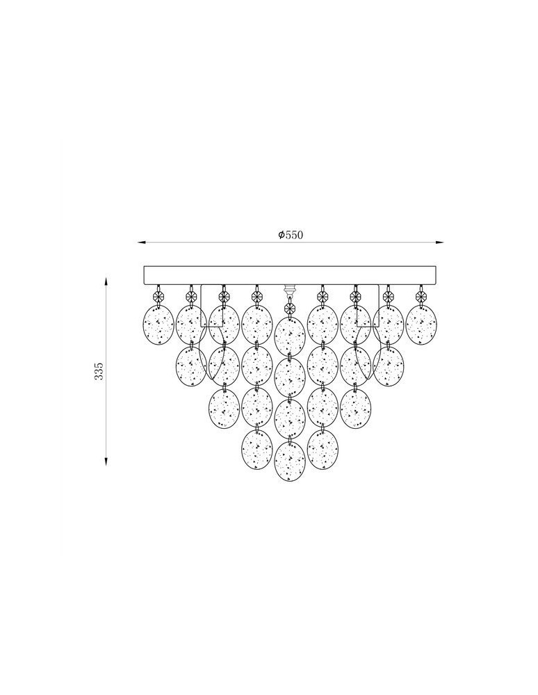 Lampy sufitowe z kryształami - Zuma Line Lampa Sufitowa srebrny PARDO CEILING 18366 - product kolory-swiatla.pl 2