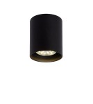 Oprawy sufitowe na wymienne źródło światła - Lucide BODI Round GU10 excl D8 H9.5cm Czarny 09100/01/30 Plafon - produkt 1