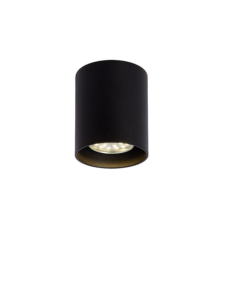 Lucide BODI Round GU10 excl D8 H9.5cm Czarny 09100/01/30 Plafon