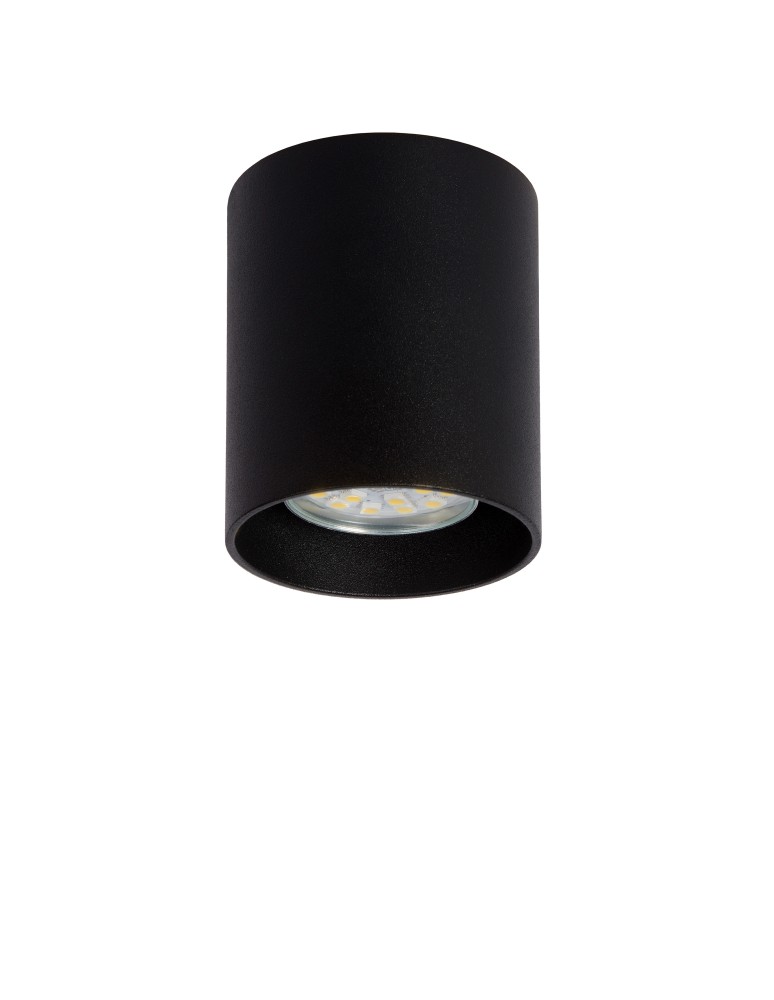 Lucide BODI Round GU10 excl D8 H9.5cm Czarny 09100/01/30 Plafon