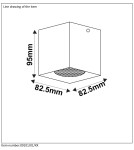Oprawy sufitowe na wymienne źródło światła - Lucide BODI Square GU10 excl D8.2 H9.5cm Bl 09101/01/30 Plafon - produkt 5