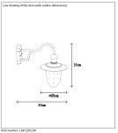 Kinkiety zewnętrzne - Lucide ARUBA 1xE27 Frost Glass/Czarny  11871/01/30 Kinkiet - produkt 5