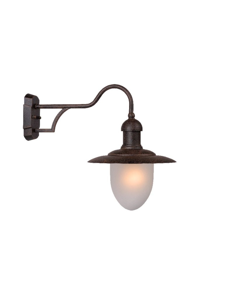 Lucide ARUBA 1xE27 Frost Glass/Rust 11871/01/97 Kinkiet