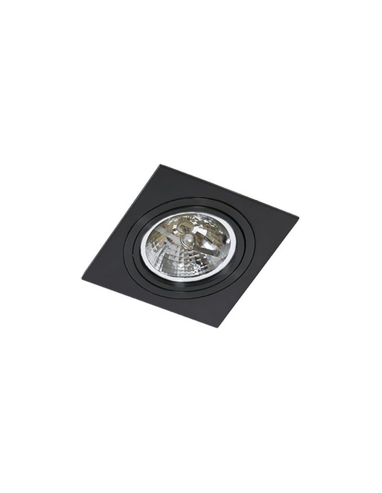 Lampy podtynkowe kwadratowe - Azzardo SIRO 1 BLACK/BLACK 1xES111 Wpuszczana Czarny AZ2805 - produkt kolory-swiatla.pl 1