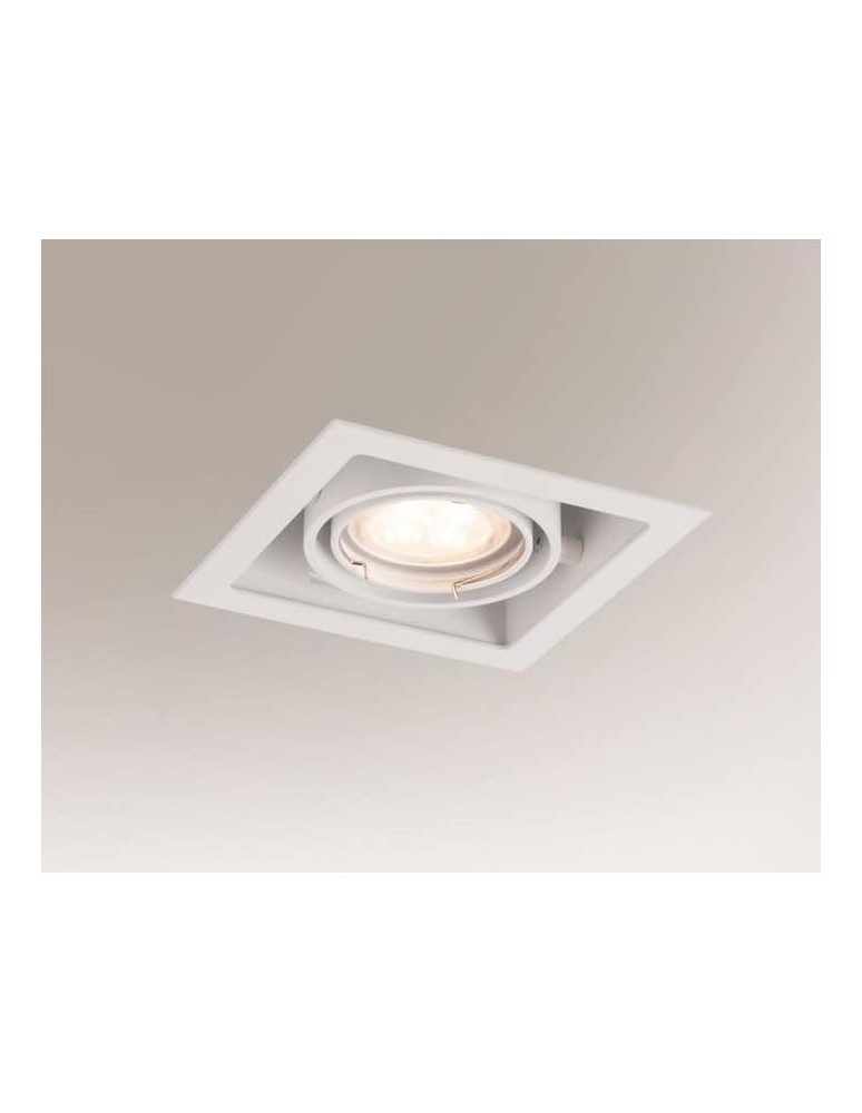 Lampy podtynkowe kwadratowe - Shilo EBINO 7314 GU10 Biały Wpust - produkt kolory-swiatla.pl 1