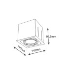 Lampy podtynkowe kwadratowe - Shilo EBINO 7314 GU10 Biały Wpust - product 2