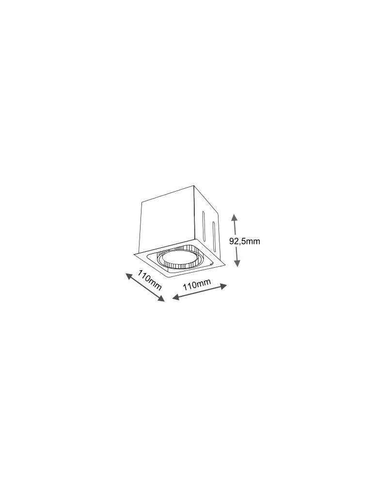 Lampy podtynkowe kwadratowe - Shilo EBINO 7314 GU10 Biały Wpust - product kolory-swiatla.pl 2