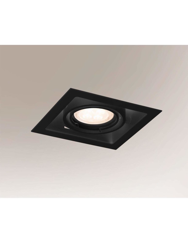 Lampy podtynkowe kwadratowe - Shilo EBINO 3304 GU10 Czarny 3304/GU10/CZ Wpust - produkt kolory-swiatla.pl 1