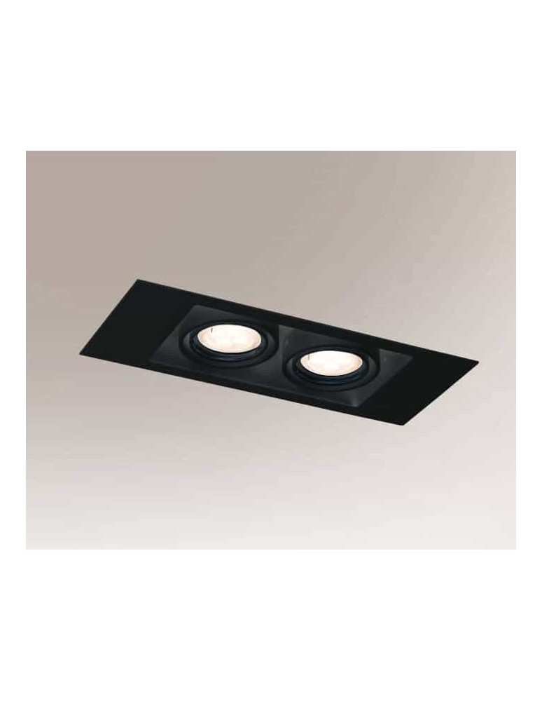 Lampy podtynkowe kwadratowe - Shilo EBINO 3306 GU10 Czarny 3306/GU10/CZ Wpust - produkt kolory-swiatla.pl 1